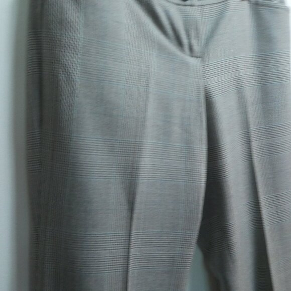 Ann Taylor LOFT Gray Plaid Dress Pants - Houndstooth Pattern - Women's Size 0P - Picture 4 of 13